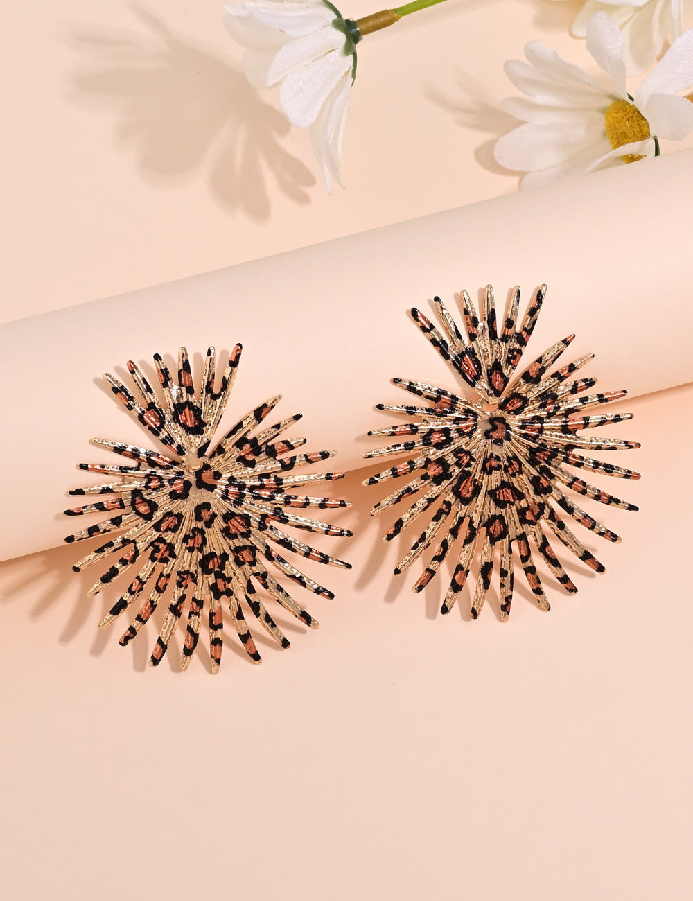 Ladies Leopard Water Dropped Pandent Earrings SKAJ4225