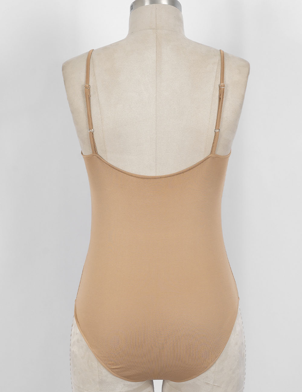 Ladies Chic Solid Color Underwire Spaghetti Strap Sleeveless Bodysuit