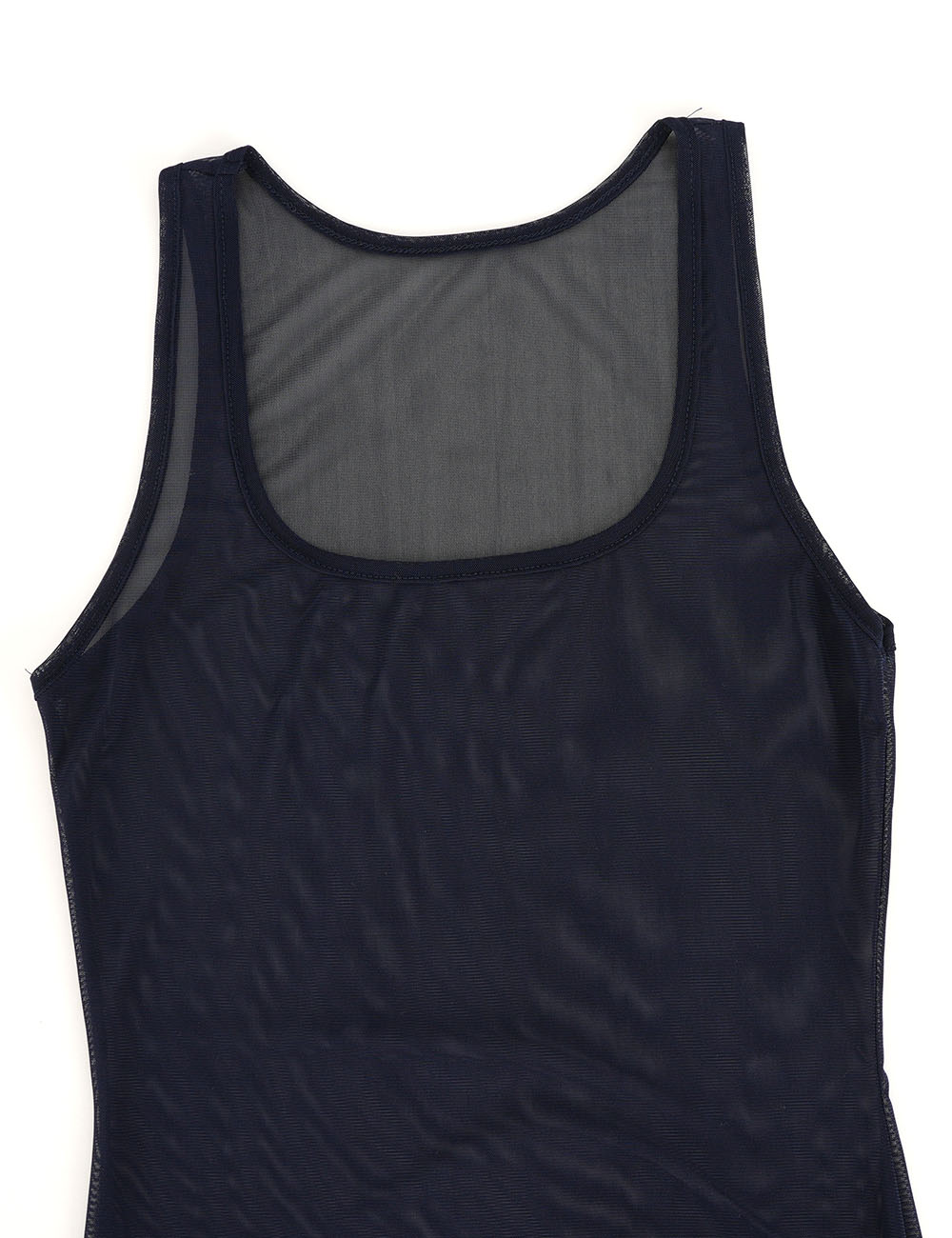 Ladies Beach Sheer Mesh U-Neck Sleeveless Maxi Dress