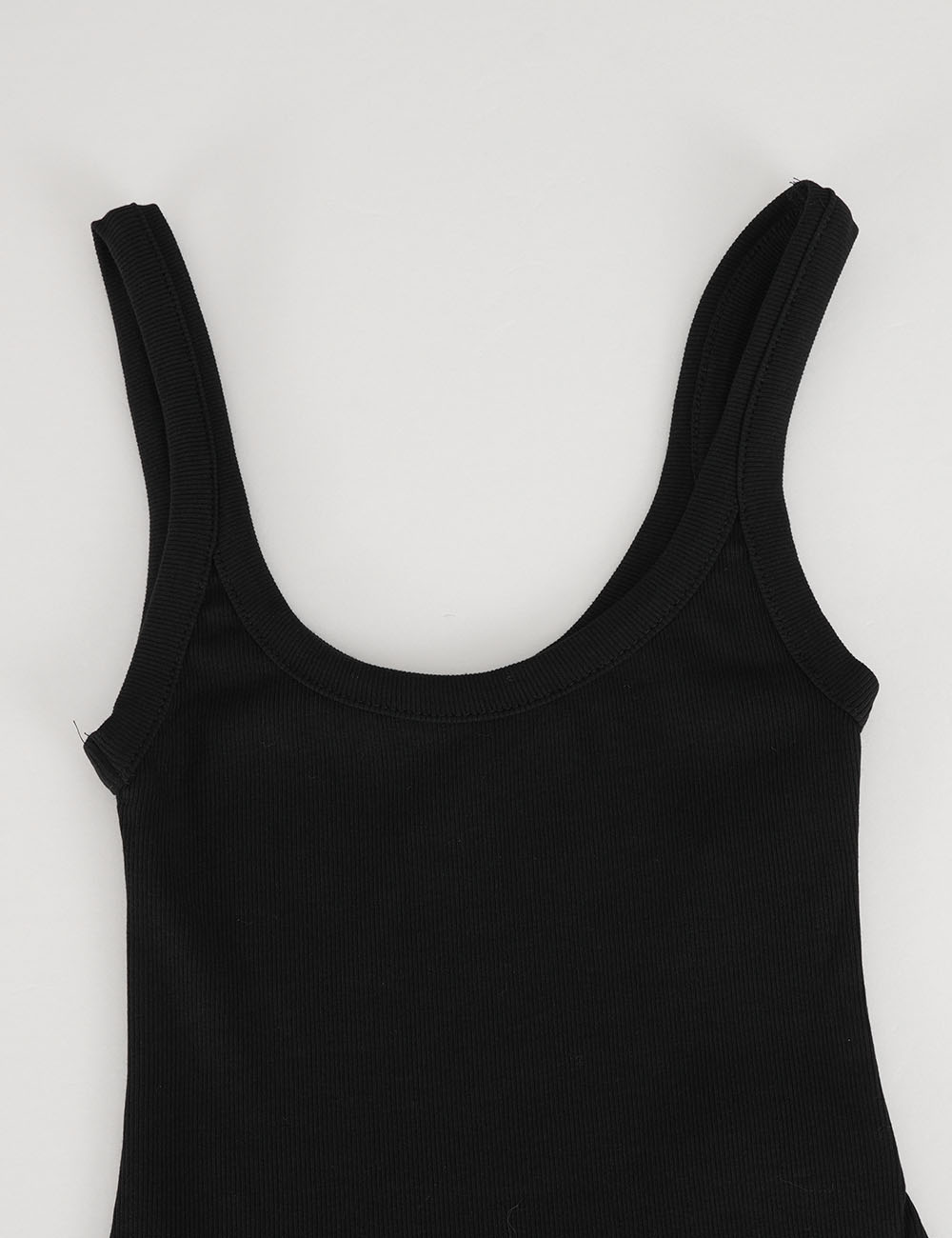 Ladies Ribbed Scoop Neck Tank Top Sleeveless Bodysuit