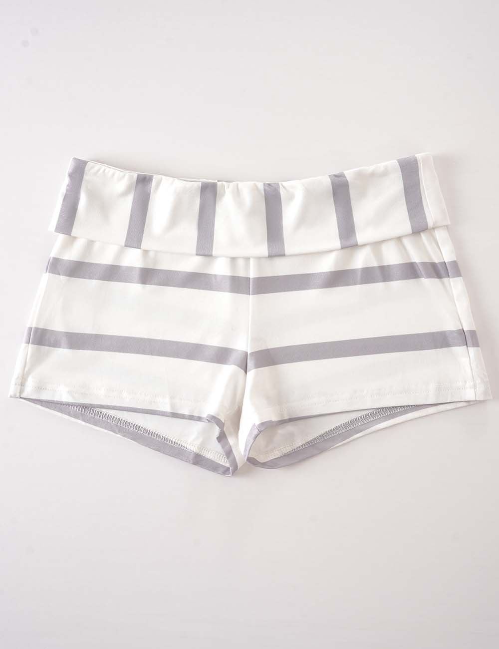 Ladies Chic Striped Halter Top & Foldover Shorts Matching Set
