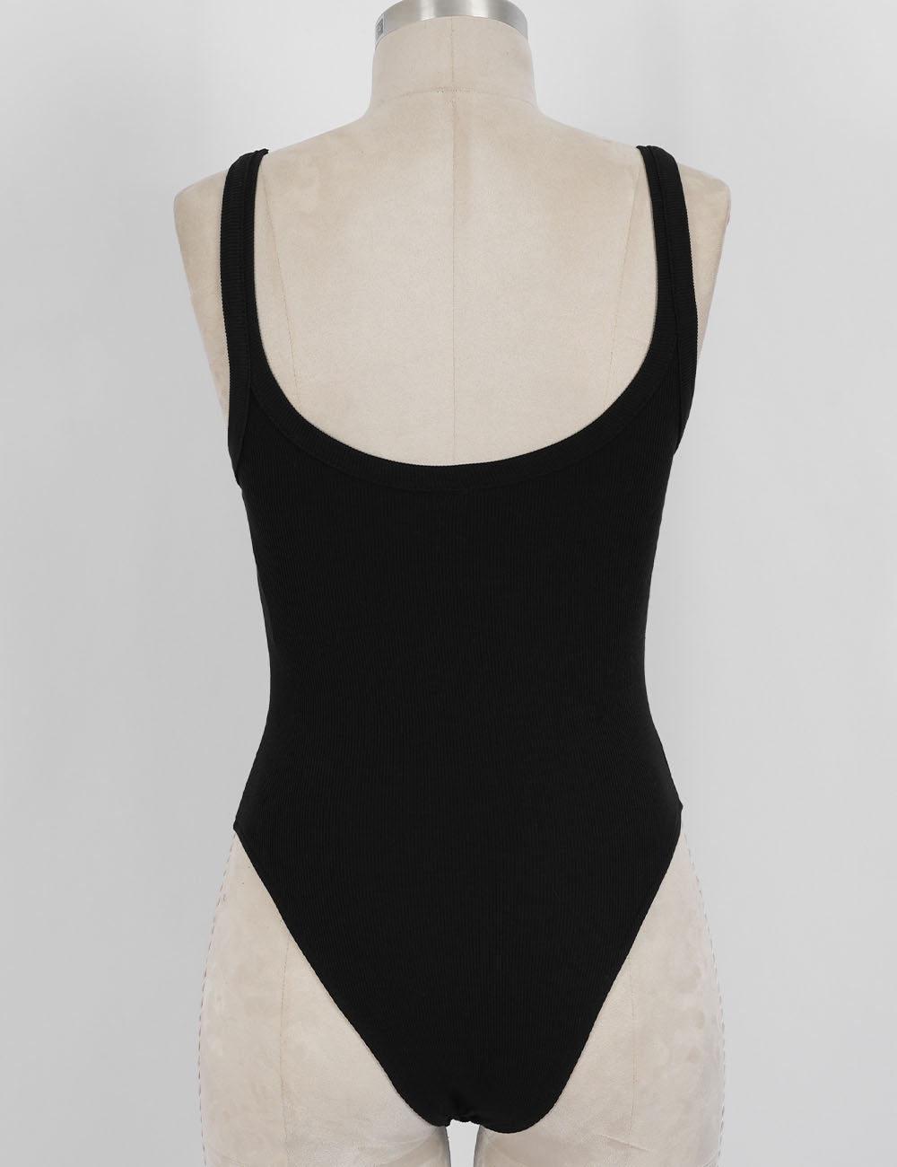 Ladies Ribbed Scoop Neck Tank Top Sleeveless Bodysuit