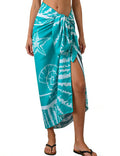 Ladies Marine Print Beach Sarong Wrap Tie Swim Cover Up