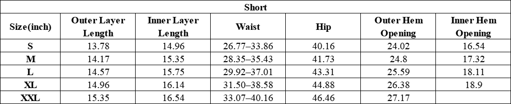 Unisex 2-in-1 Reflective UPF50+ Cooling Quick Dry Shorts