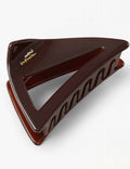 Ladies Minimalist Chocolate Acetate Triangle Claw Hair Clip
