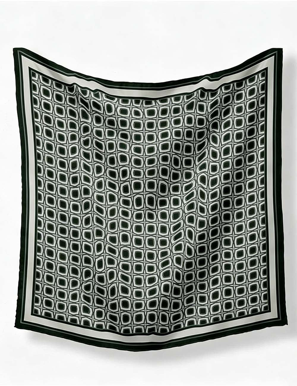 Ladies Square Geometric Print Scarf Fashion Neck Scarf