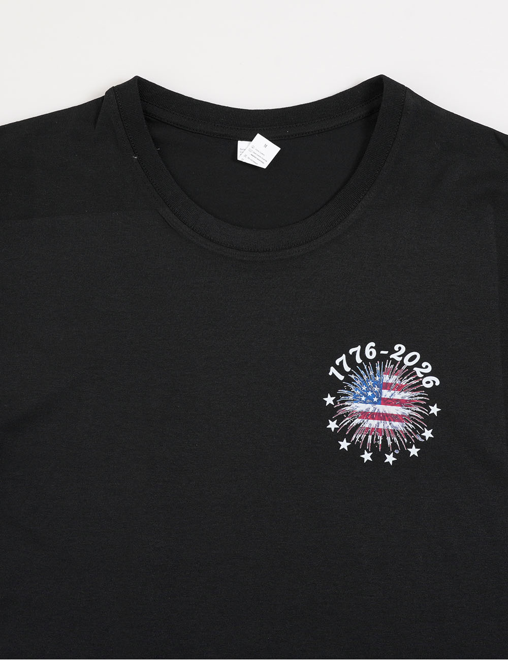 Ladies 4th of July outfit American Flag Stars Print Pullover T-Shirt