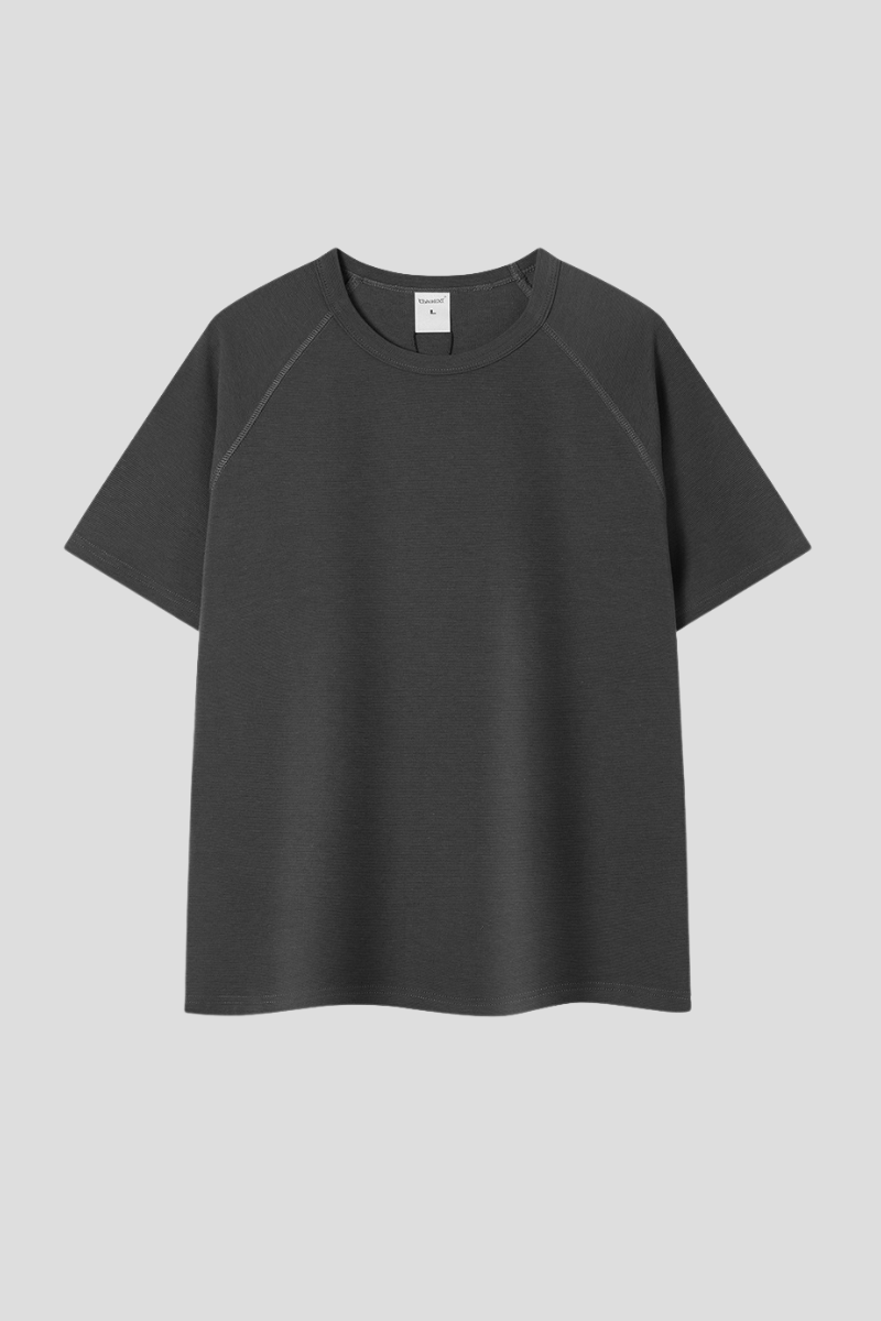 Men's 300g Cotton Raglan Stitch Texture Tee