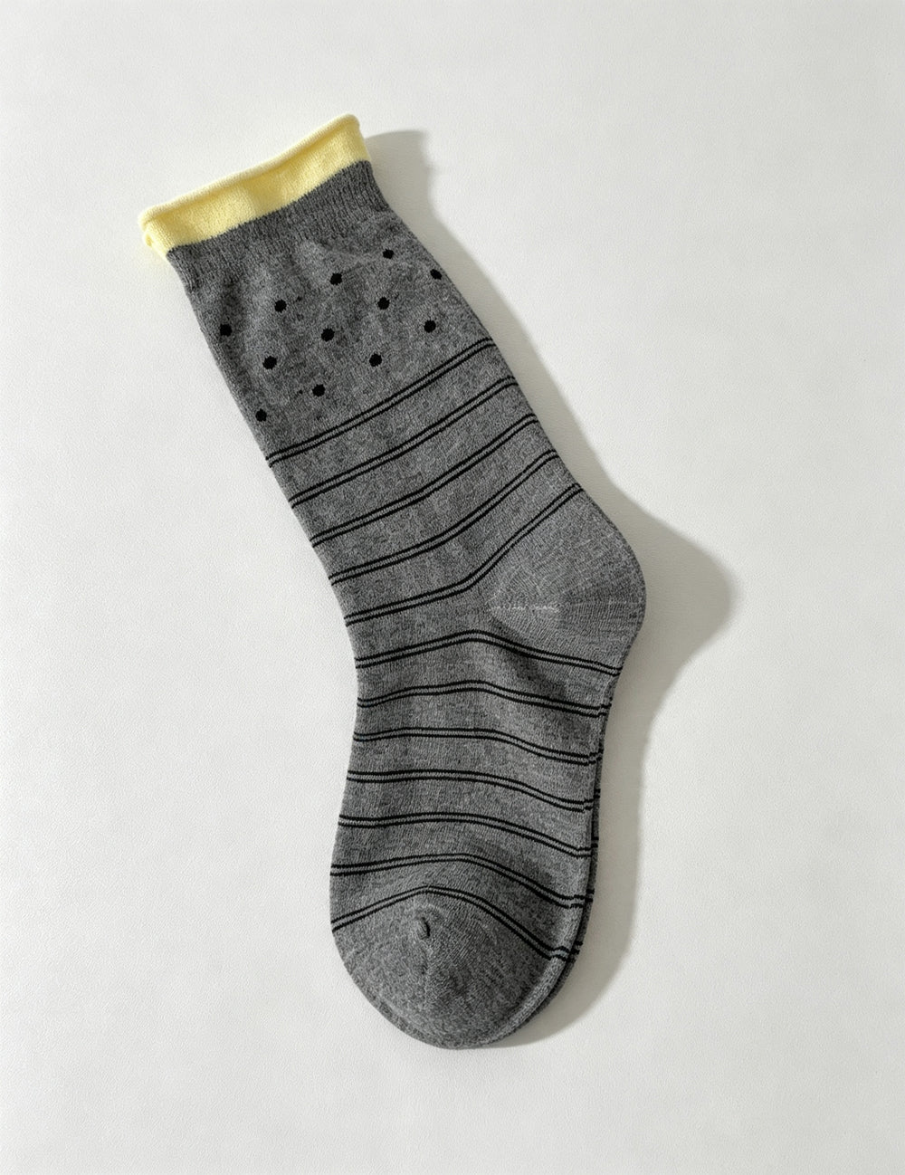 Ladies Striped Polka Dot Mid Calf Socks