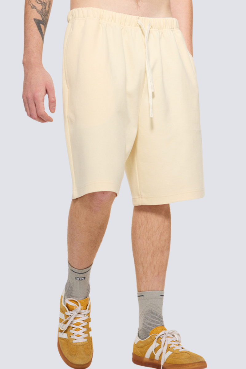 Men's Summer 290g Textured Fleece Loose Elastic Shorts