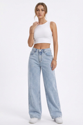 Women's Vintage Wash Loose Wide Leg Jeans