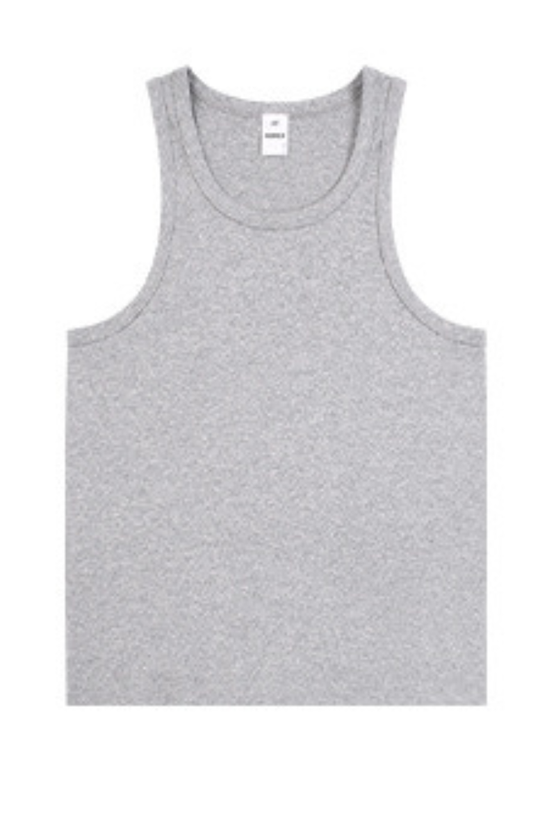Men's Summer 315g Heavy Cotton Solid Ribbed Tank