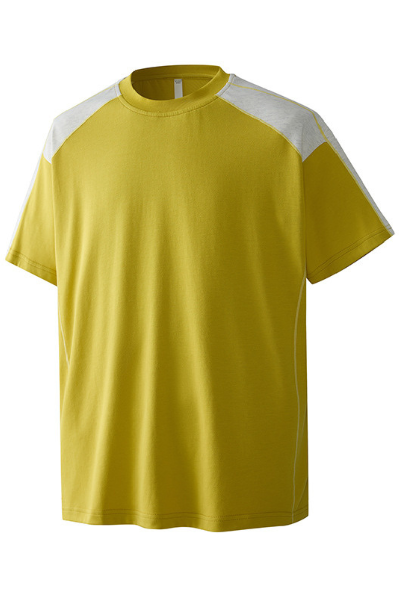 Men's Summer Street Quick Dry Colorblock Loose Cooling Tee