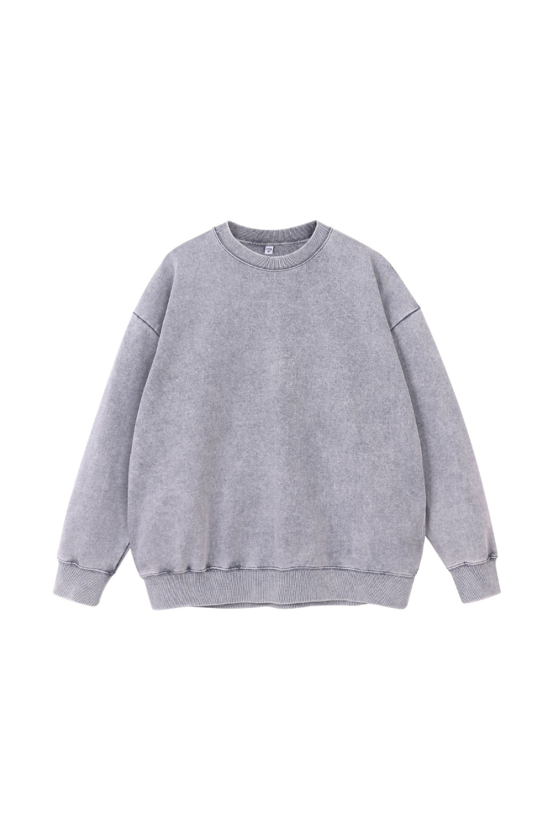 Unisex Fall Clothing Washed Vintage Sweatshirt
