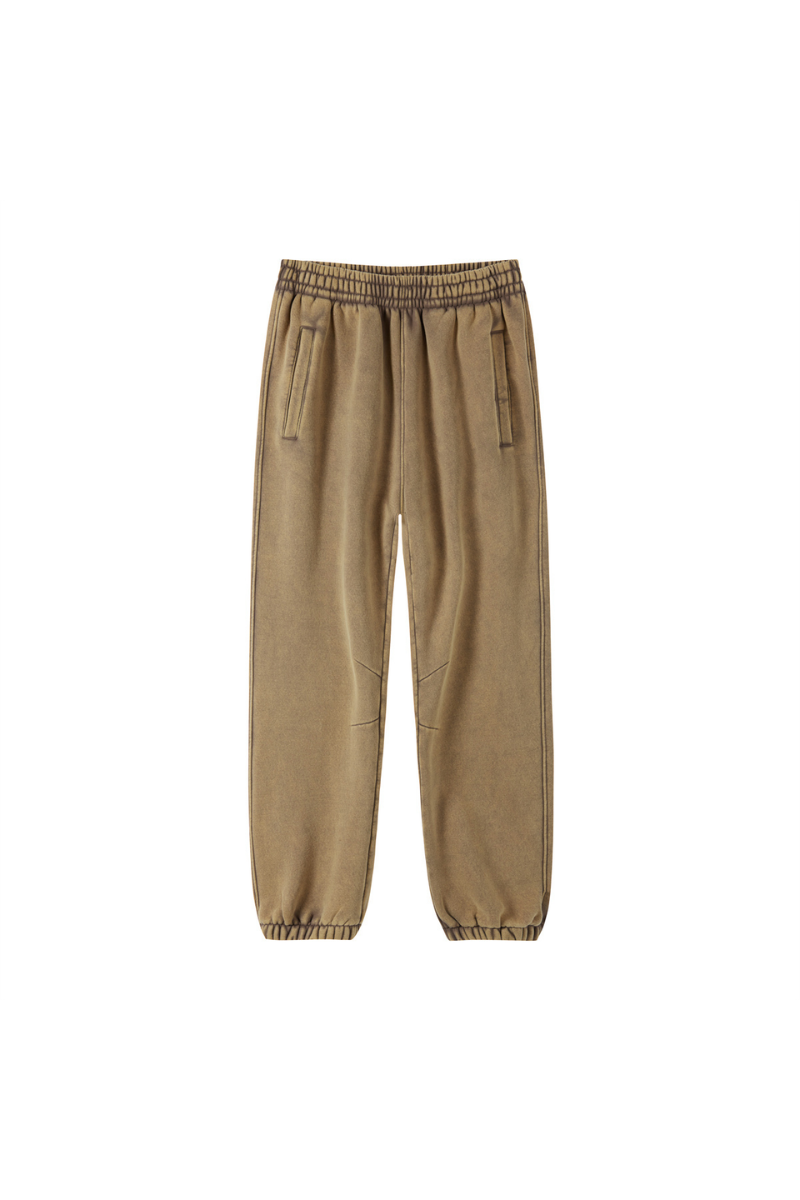 Unisex Fall Clothing Wax Washed Relaxed Jogger Pants