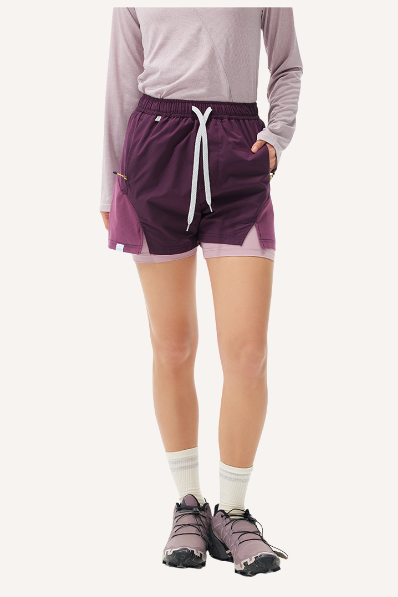 Unisex 2-in-1 Reflective UPF50+ Cooling Quick Dry Shorts