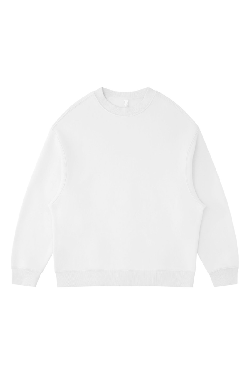 Men's Fall Clothing Fleece Loose Crew Neck Sweatshirt