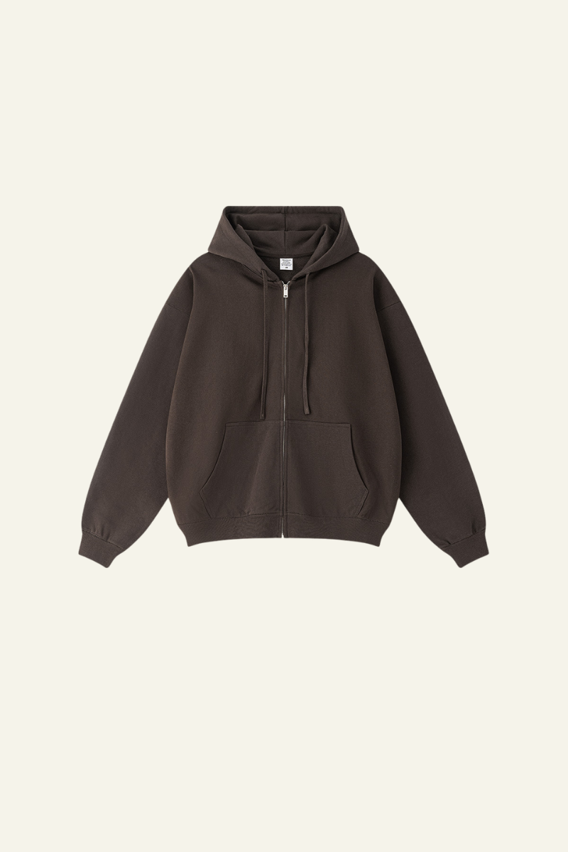 Fall Clothing Pure color terry cloth hooded sweatshirt