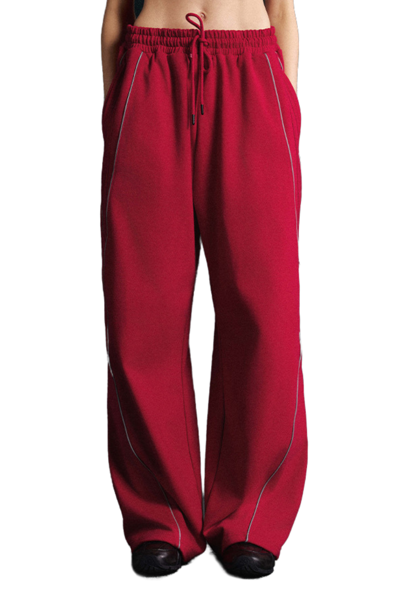 Unisex Fall Clothing 365g Reflective Stripe Sweatpants