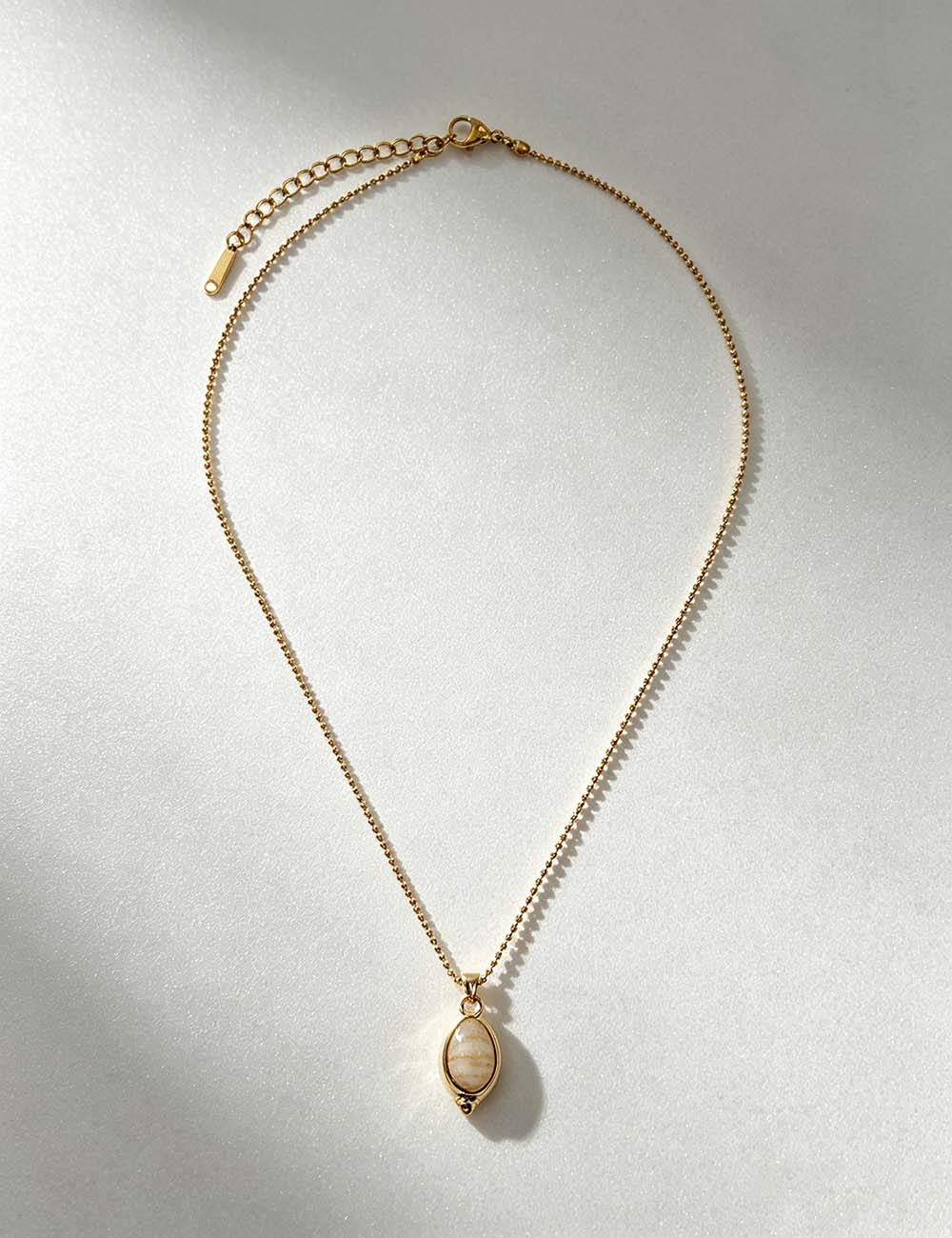 Ladies Minimalist Birthstone Pendant Beaded Necklace