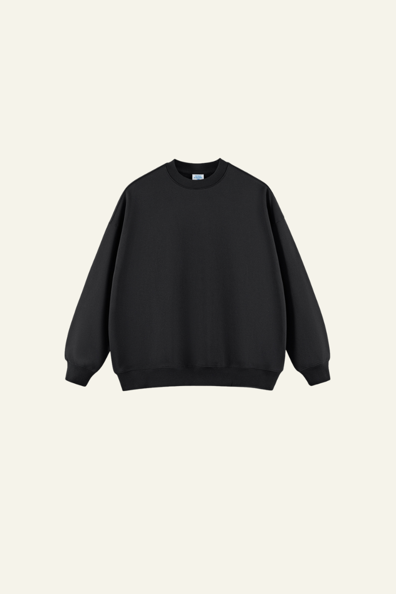 Men's 400G Heavyweight Streetwear Solid Pullover