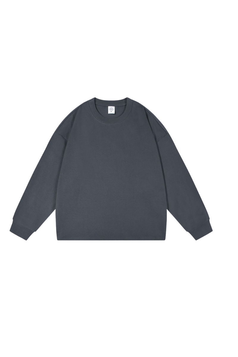 Women's 305g Heavy Cotton Loose Crewneck Long Sleeve Tee