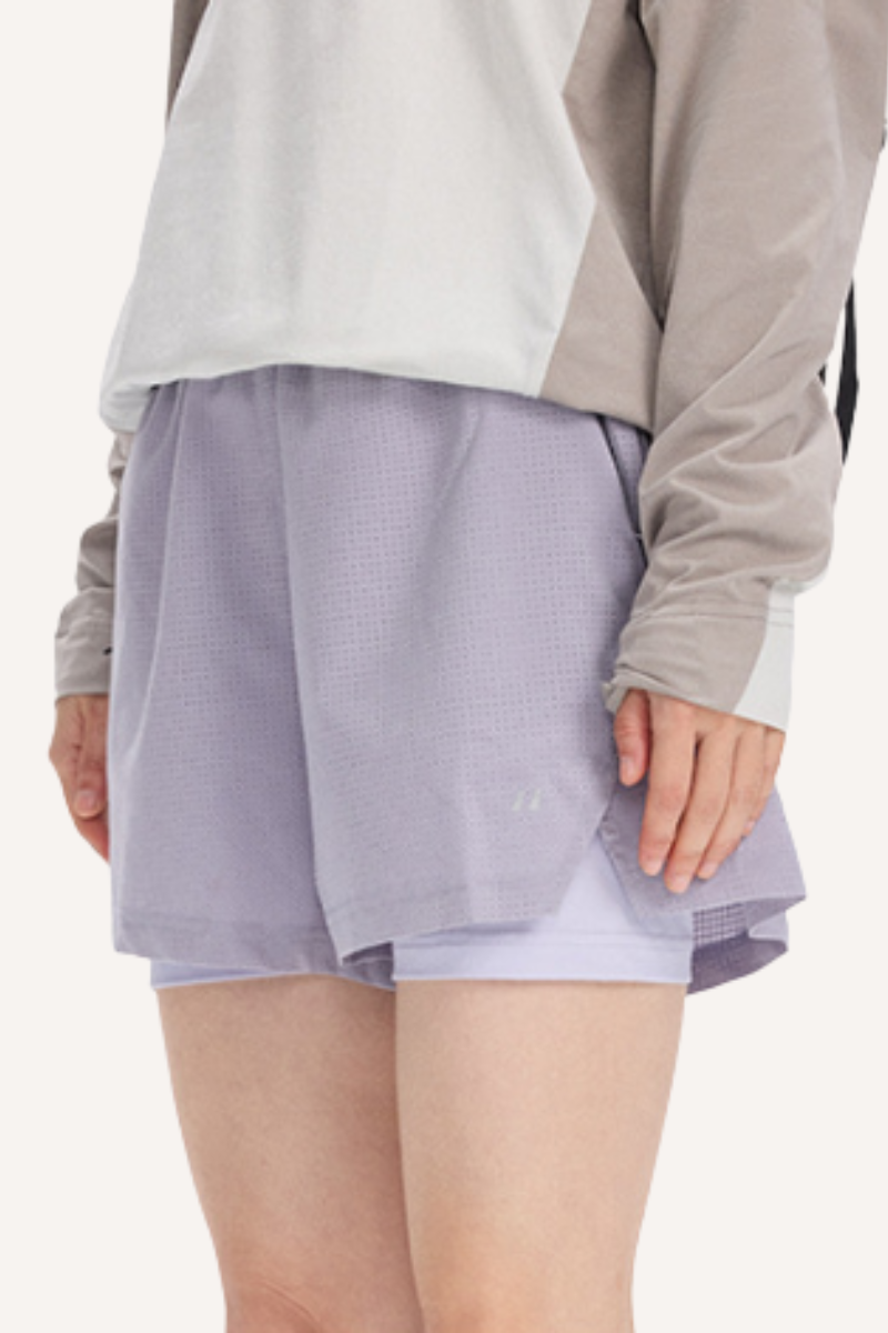Unisex 2-in-1 Breathable Cooling Quick Dry Bike Shorts