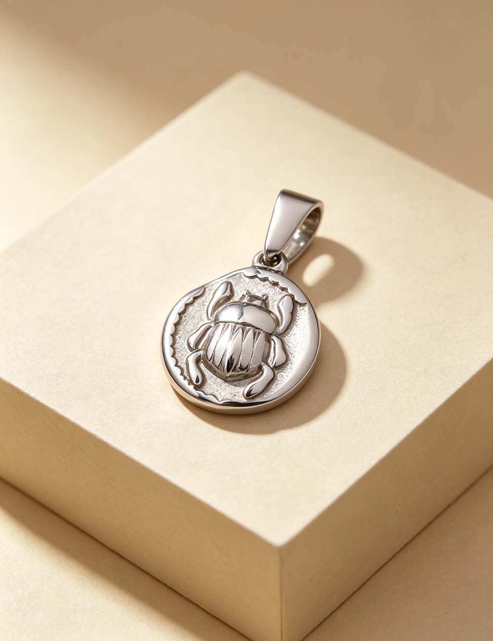Ladies Vintage Romantic Envelope Heart Beetle Charm Pendant