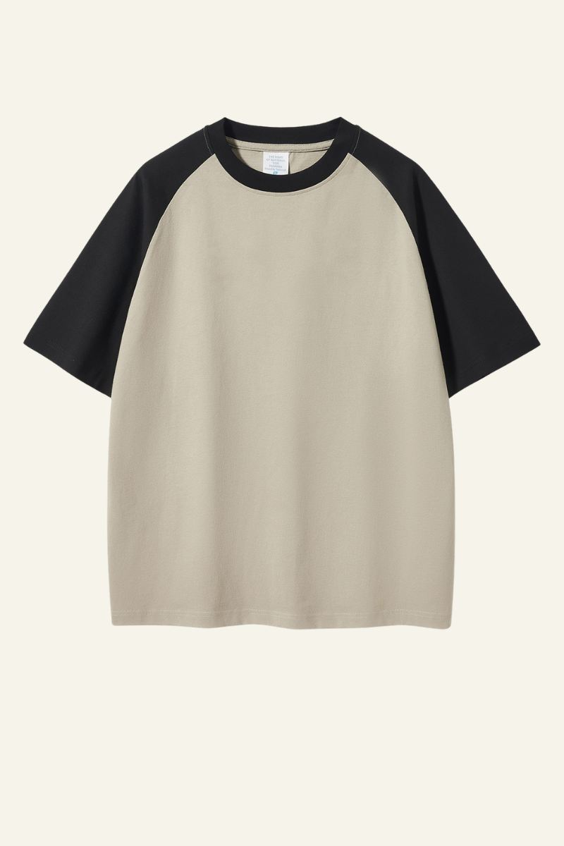 Men's  Cotton Color-Blocked Relaxed T-shirt.