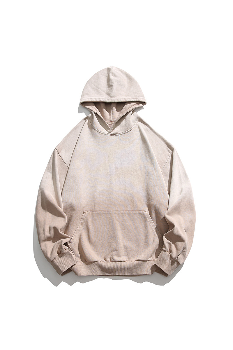 Unisex Fall Clothing Retro Washed Gradient Cotton Hoodie