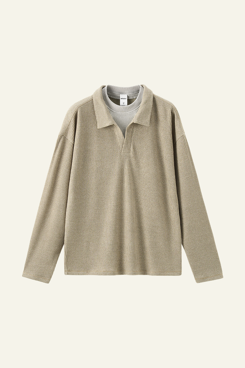 Men's Streetwear Faux Two-piece Patchwork Sweatshirts