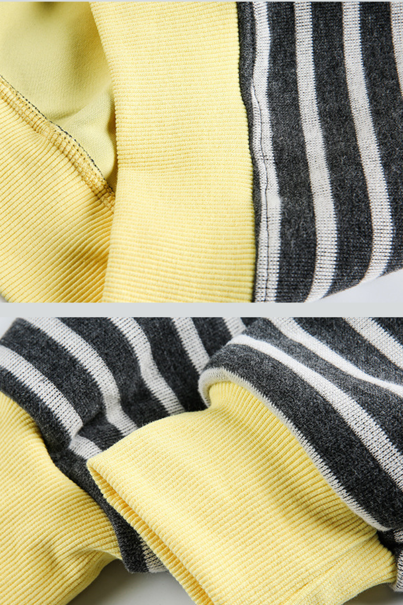 Unisex Spring American Stripe Colorblock Zip Hoodie