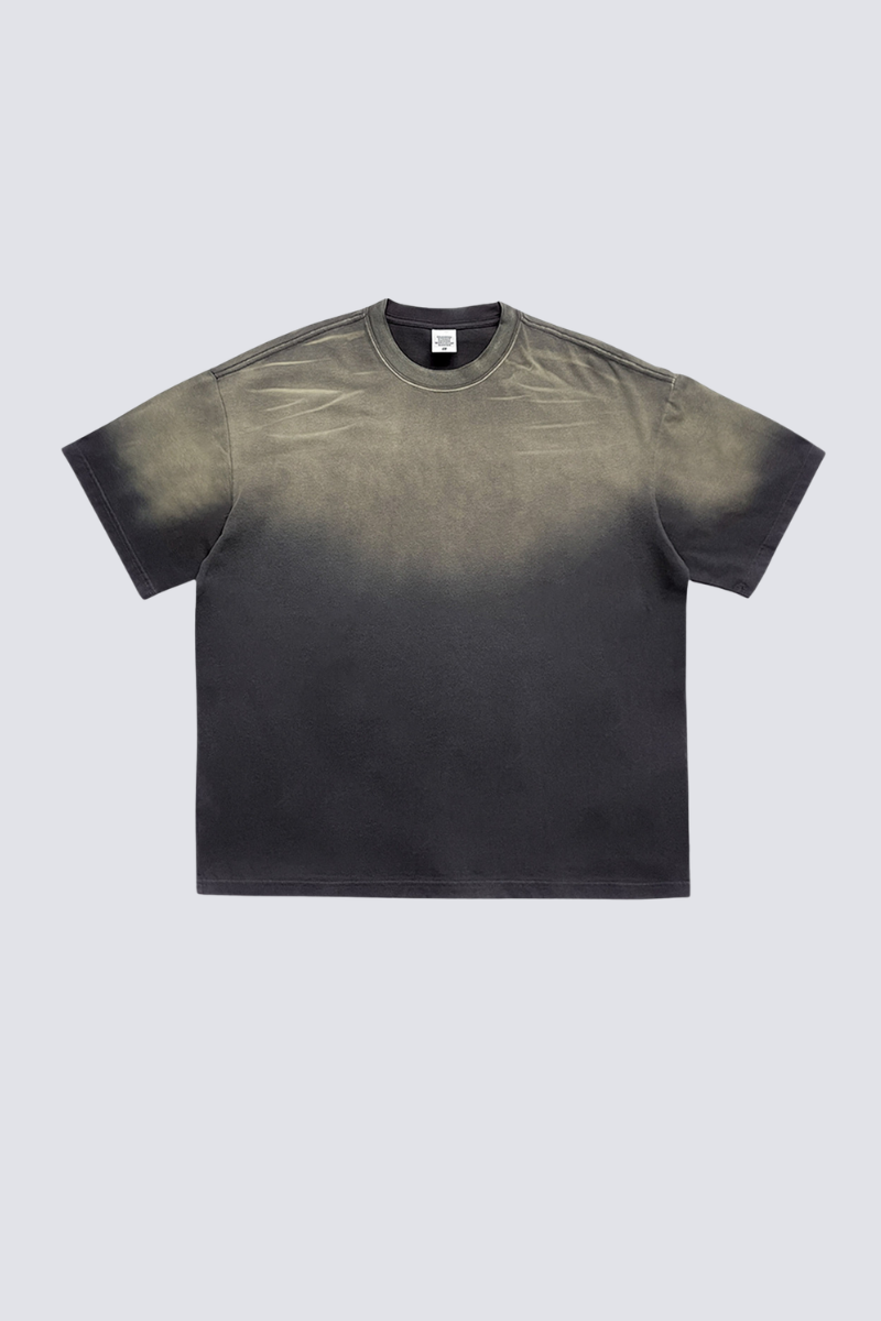 Men's Summer 250g Tiger Spray Fade Washed Oversized Tee