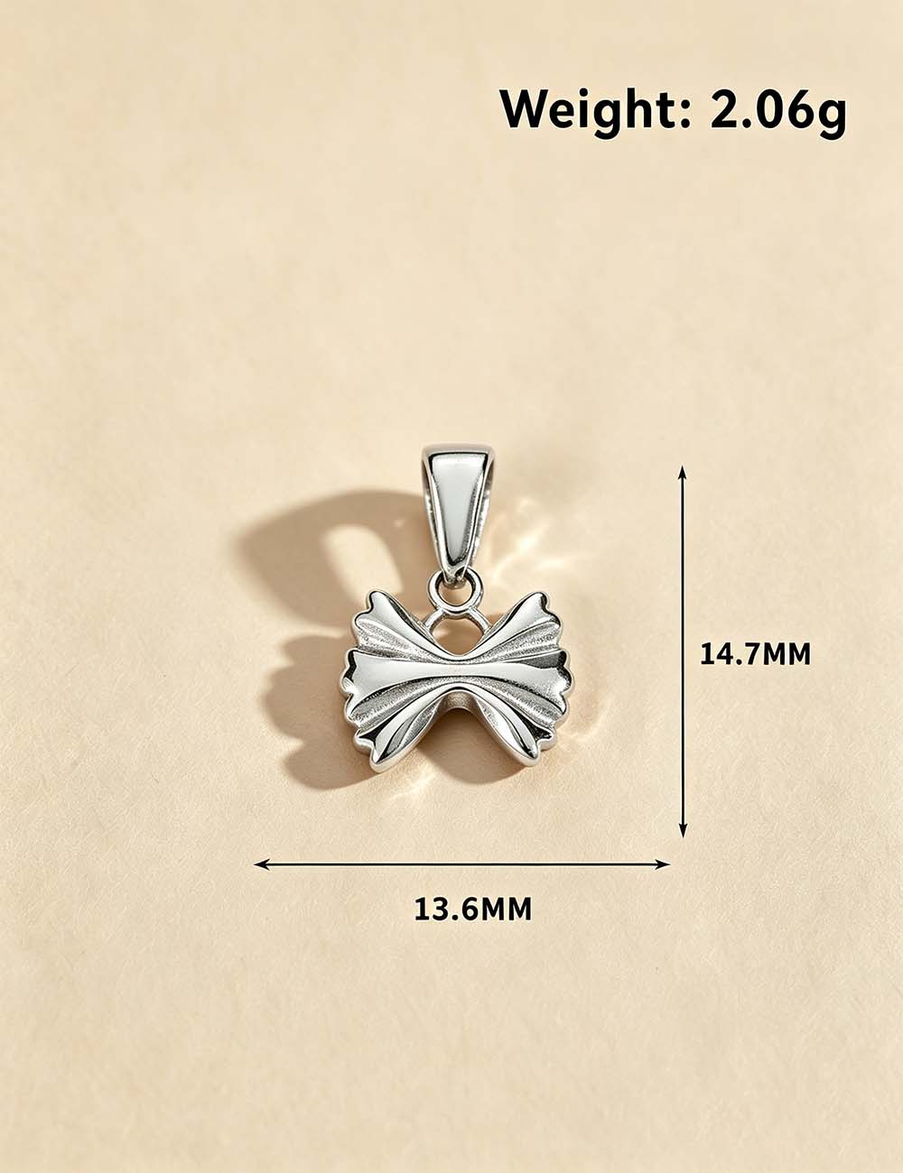 Ladies Vintage Coquette Bow Ribbon Flower Charm Pendant