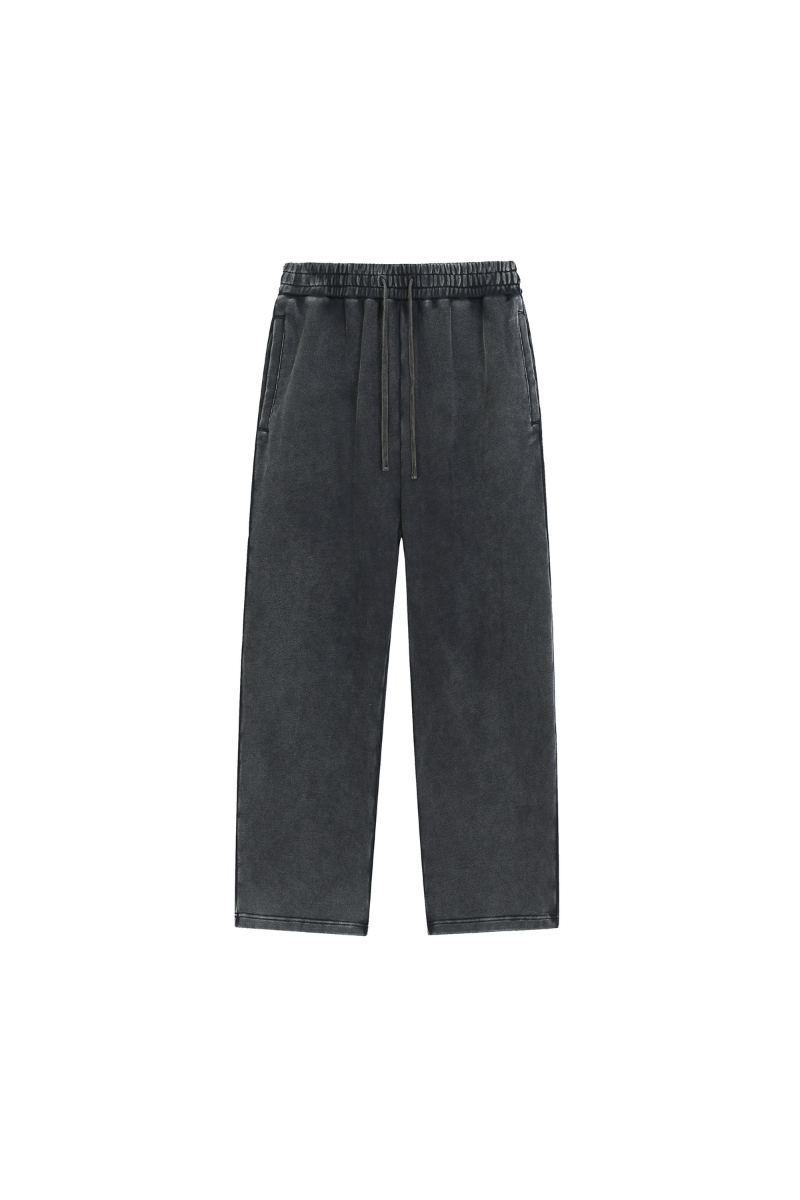 Men's Fall Clothing Snow-Wash Straight-Leg Sweatpants