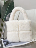 Ladies Fleece Faux Fur Looking Hand Bag SKABG4099