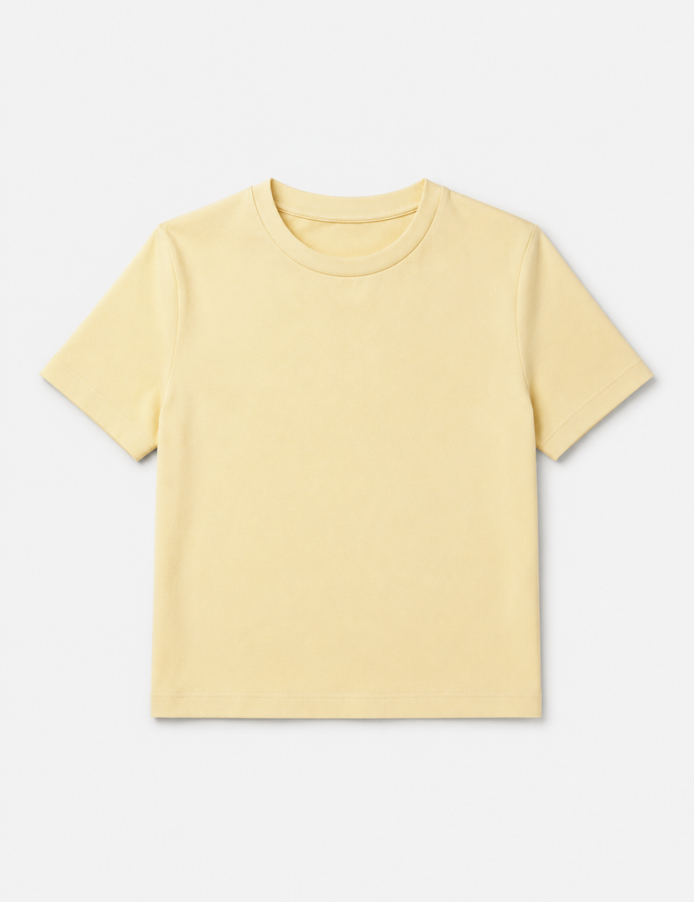 Ladies Casual Solid Round Neck Short Sleeves Basic T-Shirt