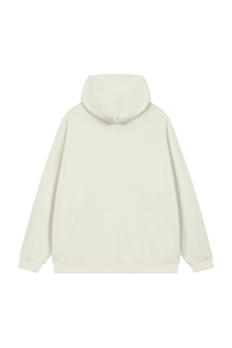Men's Fall Clothing Waffle-Texture Pullover Hoodie