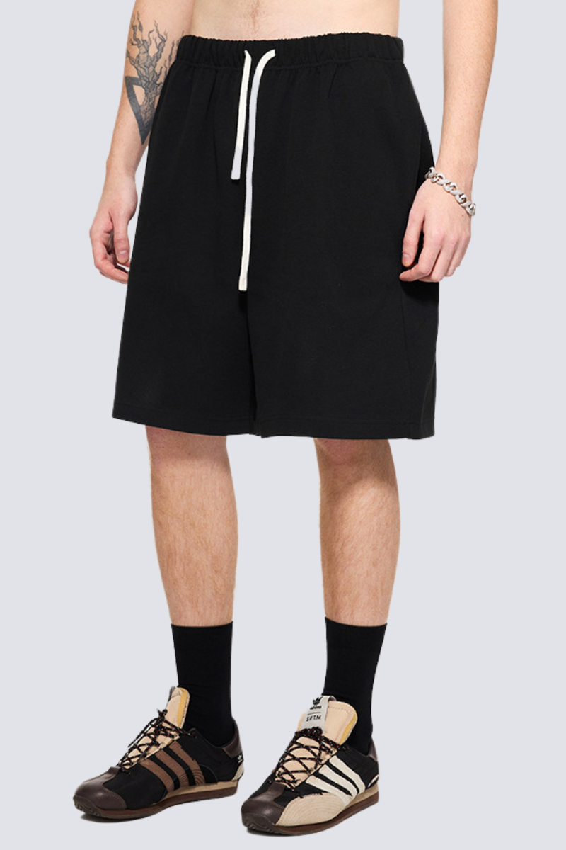 Men's Summer 290g Textured Fleece Loose Elastic Shorts