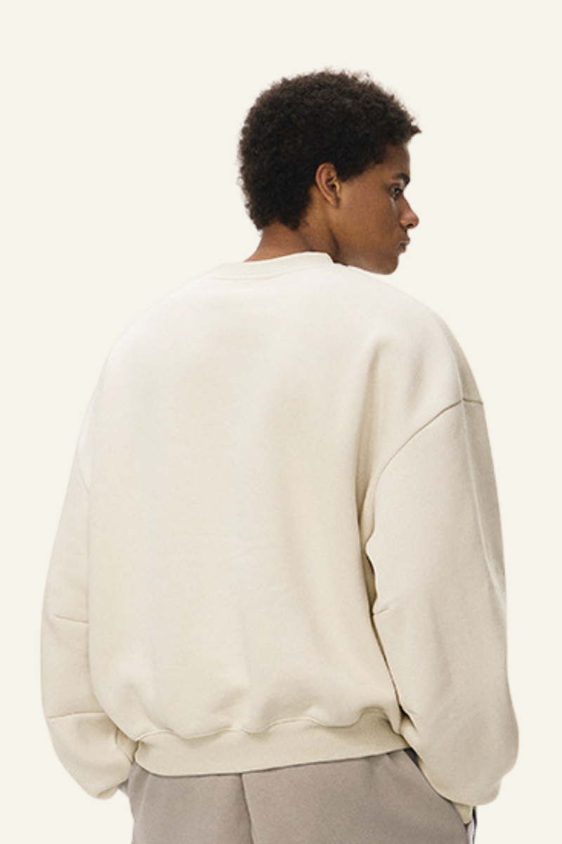 Men's Crewneck Curved Sleeve Pullover
