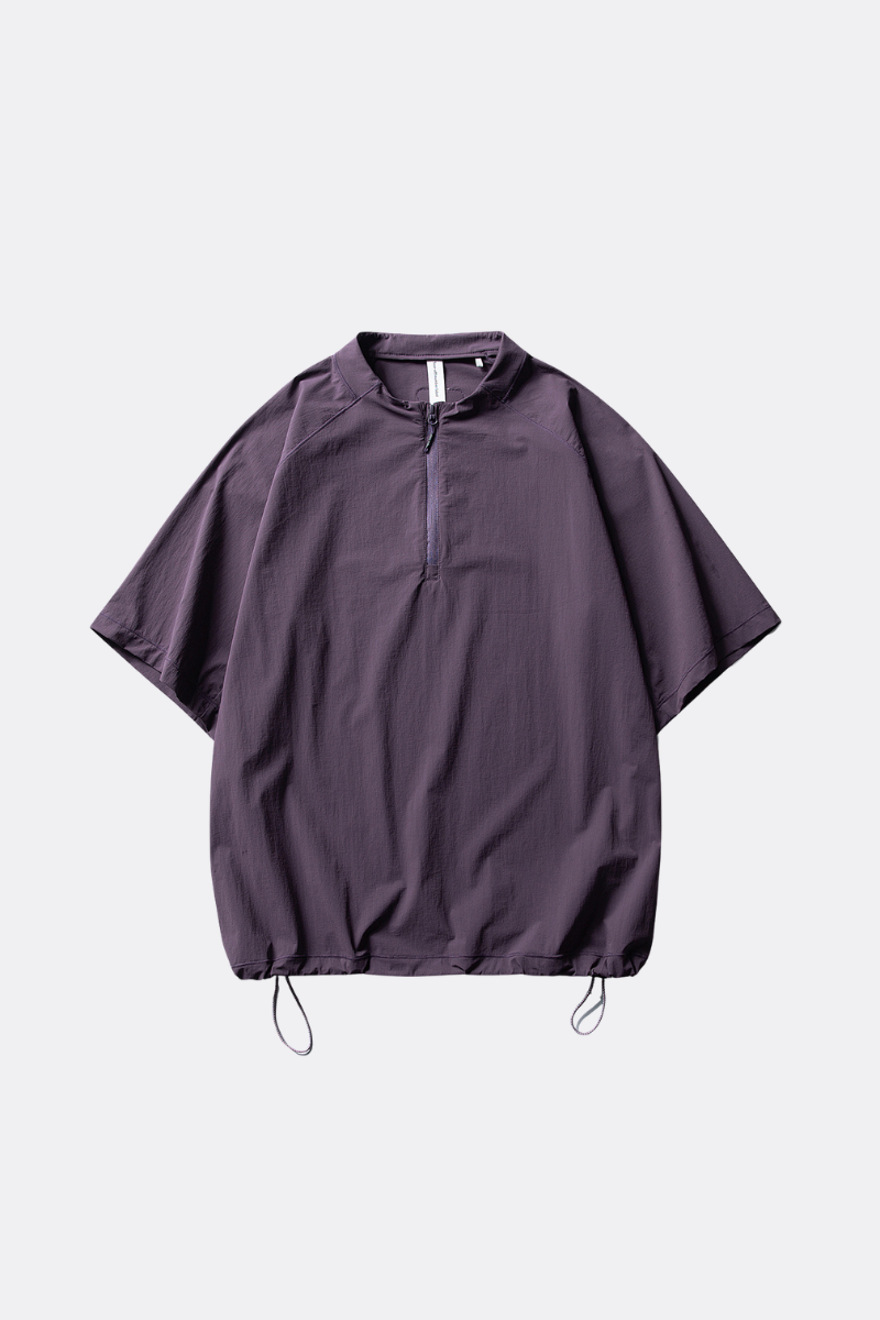 Unisex Half Zip Loose Wicking Cooling Quick Dry Tee