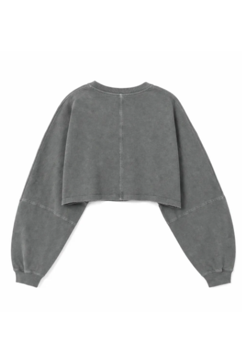 Women Spring Lightweight Cropped Batwing Long Sleeve Top