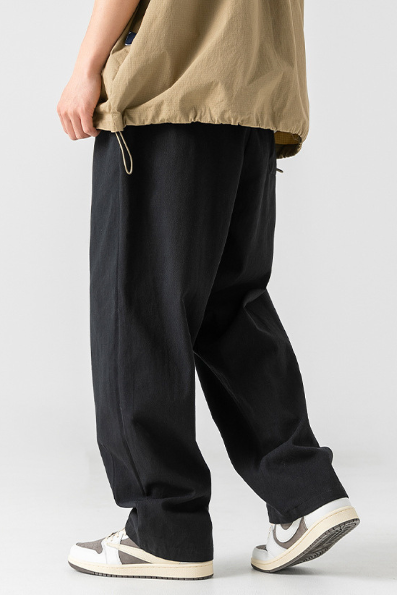 Men's Spring Japan Draped Double Pleated Fleece Pants