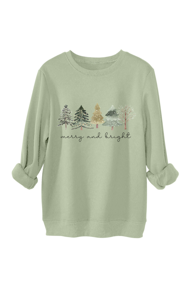 Unisex Fall Clothing Christmas Tree Graphic Sweatshirt