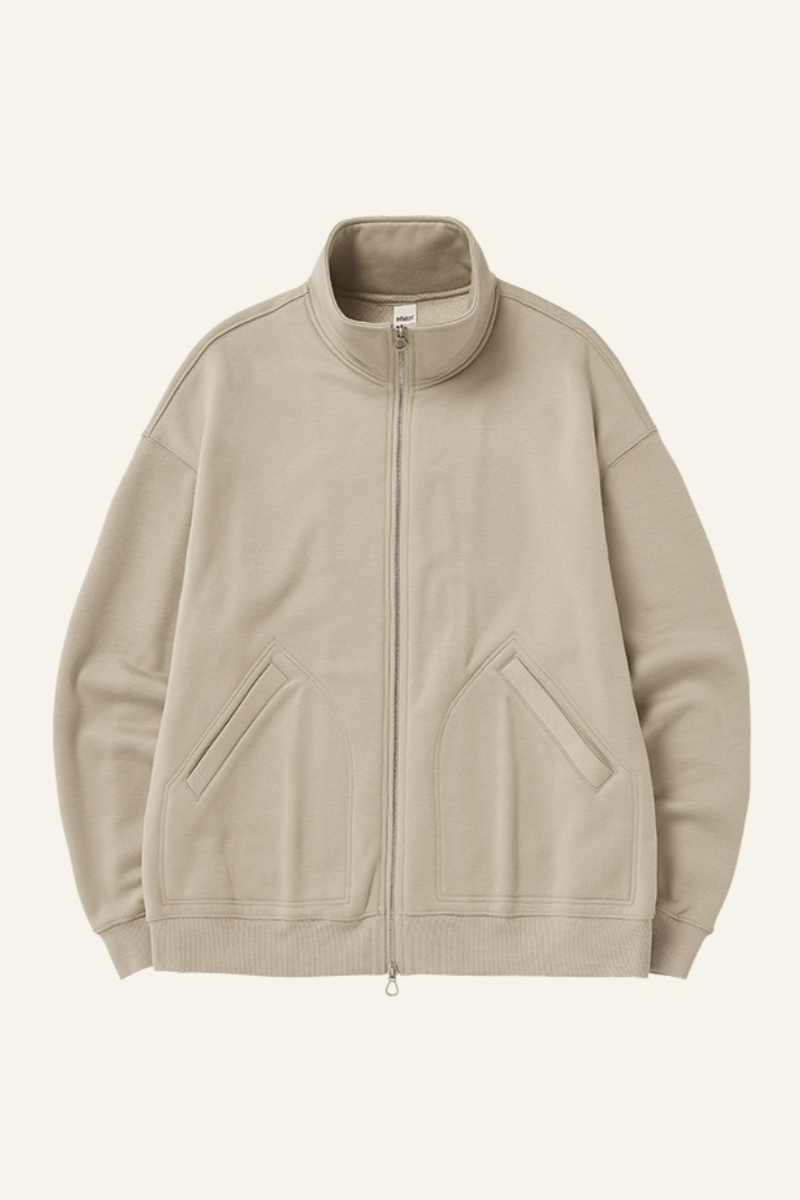 Men's Streetwear Stand Collar Fleece-lined Jacket