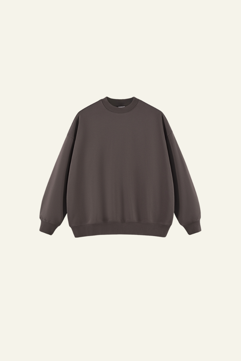 Men's 400G Heavyweight Streetwear Solid Pullover