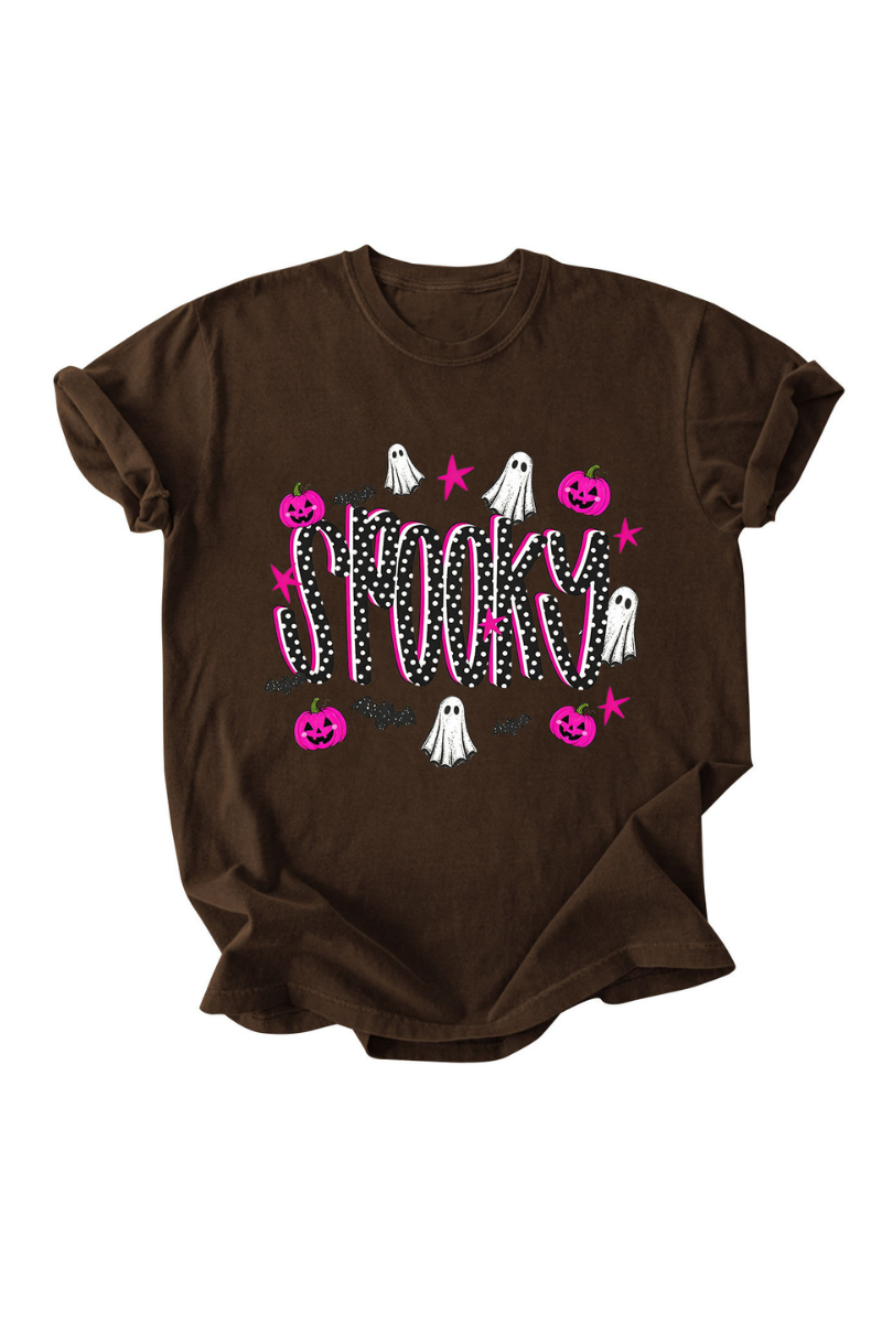 Unisex Summer Halloween Pumpkin Ghost Graphic T-Shirt