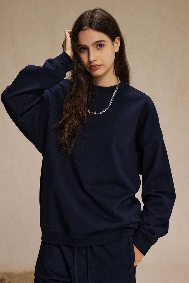 Women's Fall Clothing Streetwear Relaxed Solid Pullover