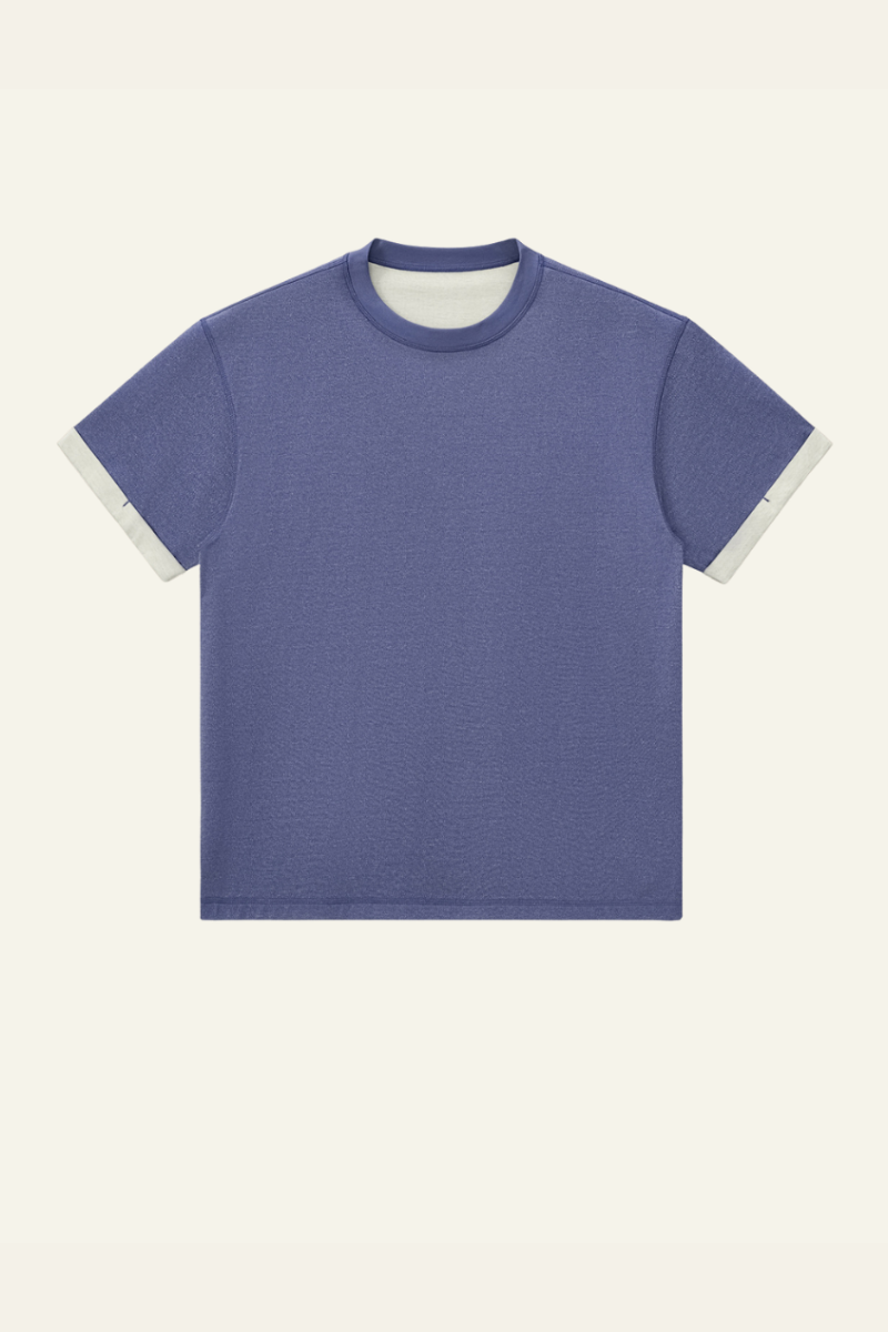 Men's Color-blocked Base Layer Short-sleeved T-shirt