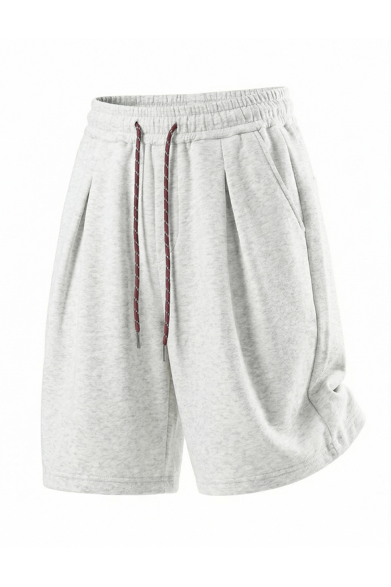 Men's Summer Pleated Drawstring Colorblock Sweat Shorts